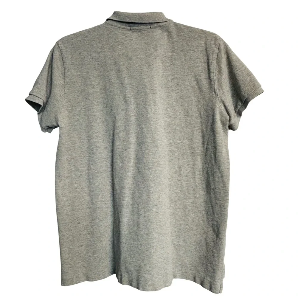 Ralph Lauren Polo Shirt Mens L Classic Fit Light Gray Short Sleeve Cotton Casual